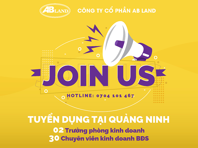 AB Land tuyển dụng trưởng phòng và chuyên viên kinh doanh bất động sản tại Quảng Ninh